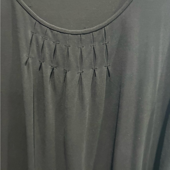 Eileen Fisher Black Scoop Neck 3/4 Sleeve Women's Top - Picture 5 of 8